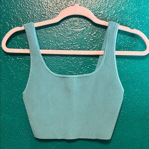 BABATON  Ribbed Tank Top - Teal